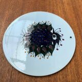 Mid-Century Danish wall plate with Crazy Bird design by Beth Breyen for Royal Copenhagen.