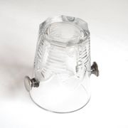 Seau à glace en cristal et poignées argent