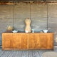 Old counter with sliding doors