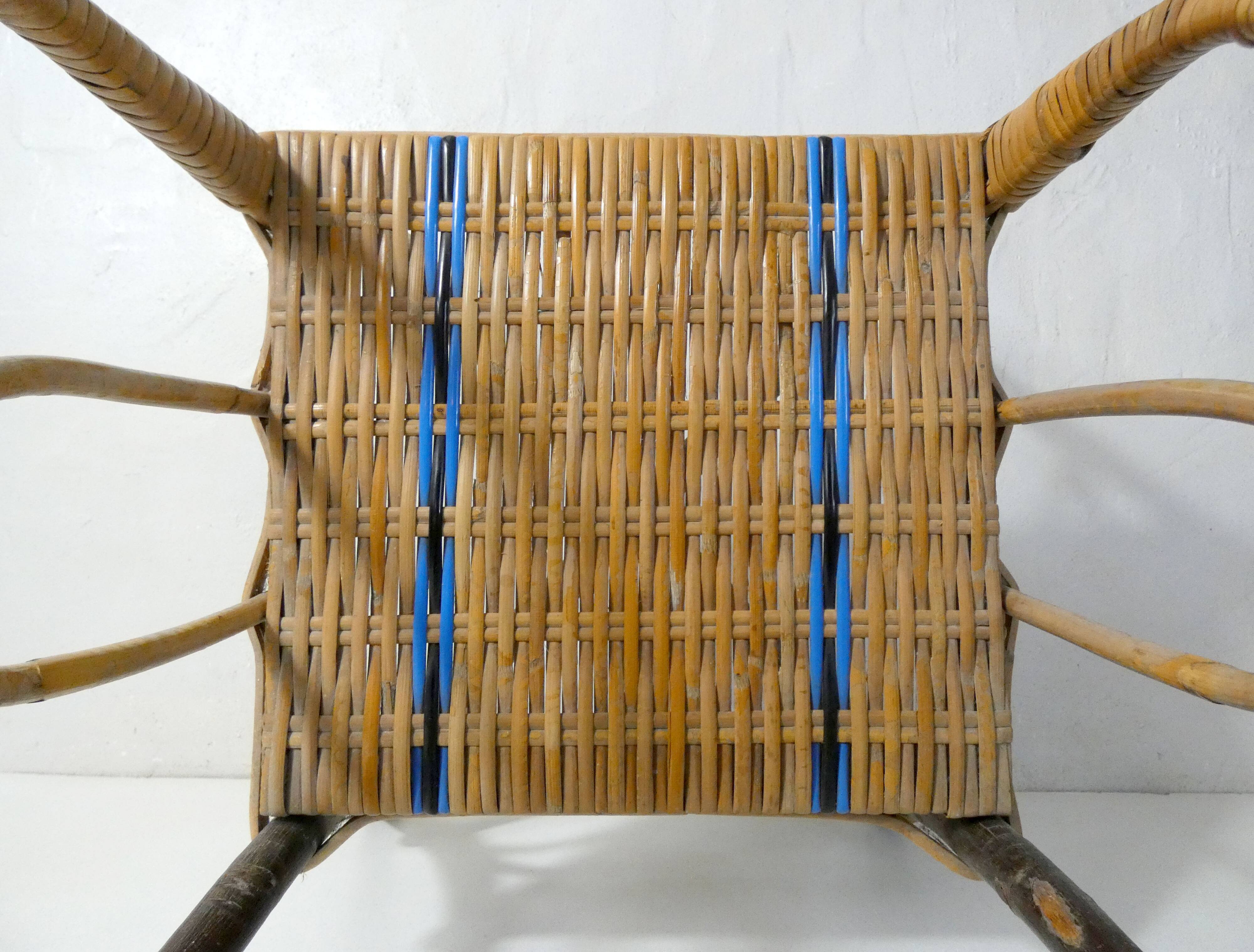 vintage rattan armchair for children