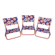 3 chaises pliantes rétro, camping, plage, vers 1970