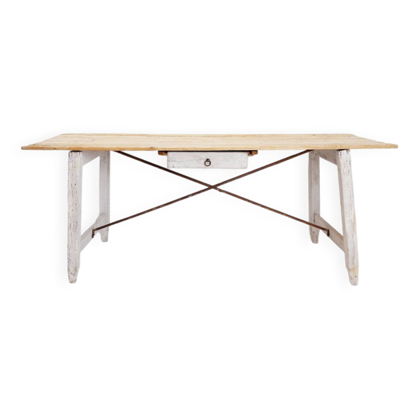 Grande table de ferme en bois massif