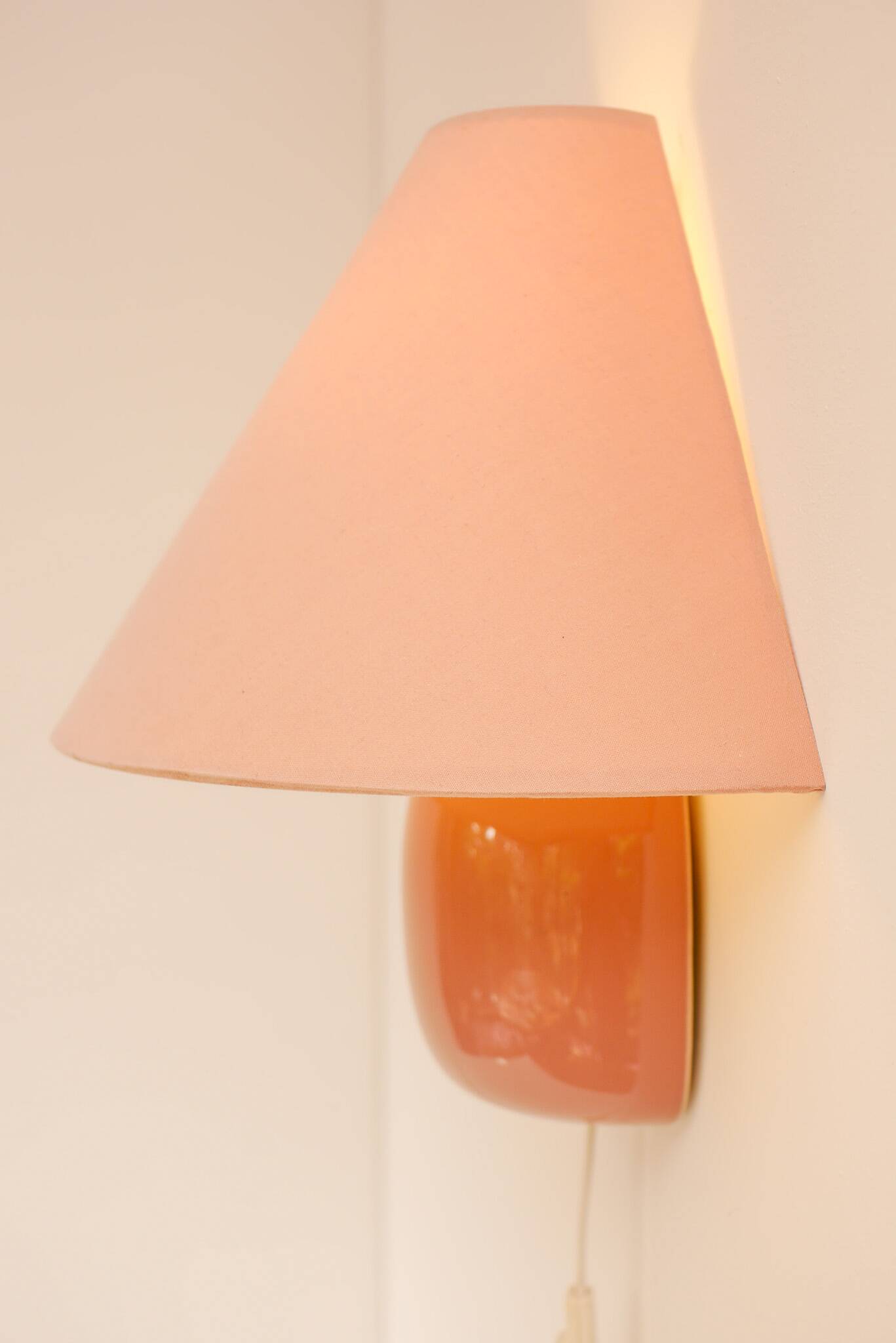 Vintage IKEA 80s sconce. A wall mounted lamp classic semi-round in pink