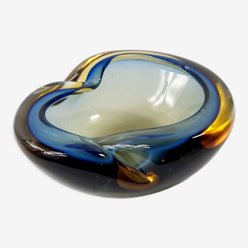 Sommerso Murano Glass Bowl or Vide Poche by Flavio Poli, Italy, 1960s