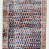 Navy blue persian runner rug, 365x77cm