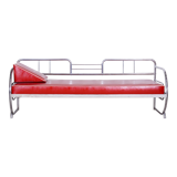 Restored Bauhaus Sofa by Robert Slezak, High-Quality Leather, Chrome, 1930s