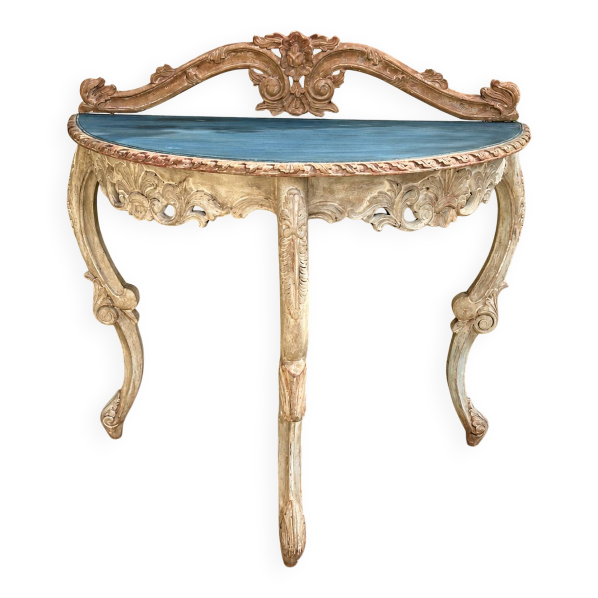 Antique patinated console