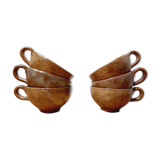 Set 6 cups handmade stoneware
