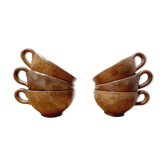 Set 6 cups handmade stoneware