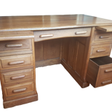 Double-caissons oak desk - 1950