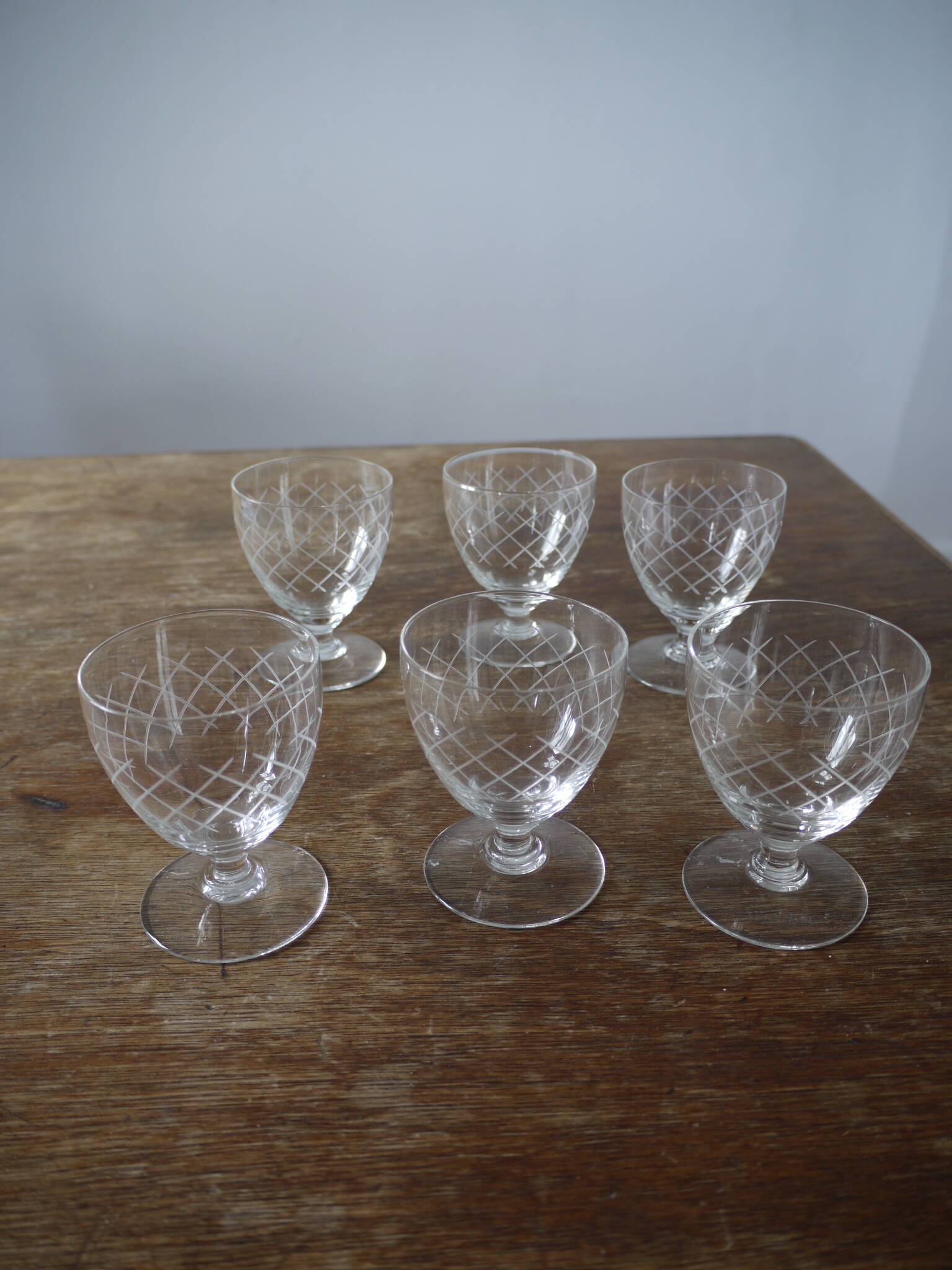 Lot de 6 petits verres à pied