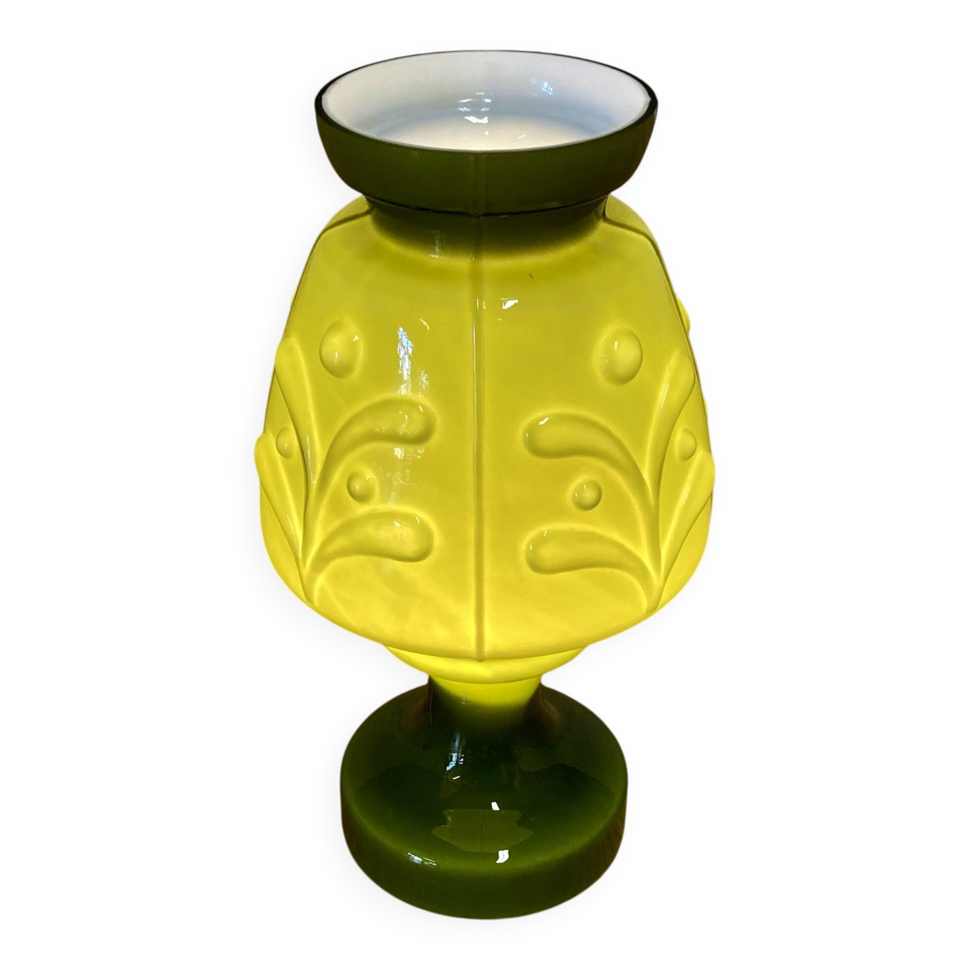 Large glass lamp Scandinavian design 1950.