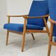 Pair of blue armchairs by Jiri Jiroutek for Interier Praha, 1960