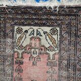 Tapis de Prière Vintage Bukhara en Laine, Années 1950, Pièce Authentique