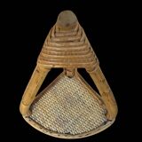 Rattan corner shelf from the 60s Italy