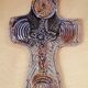 Croix en grès pyrite Corse 70s