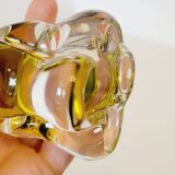 Soliflore vase or large glass in yellow blown glass