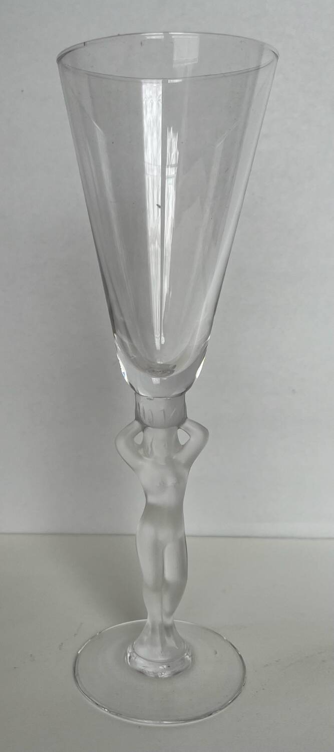6 Bayel crystal champagne flutes