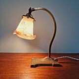 Art Deco desk lamp, signed Le verre Français, 1920s-30s