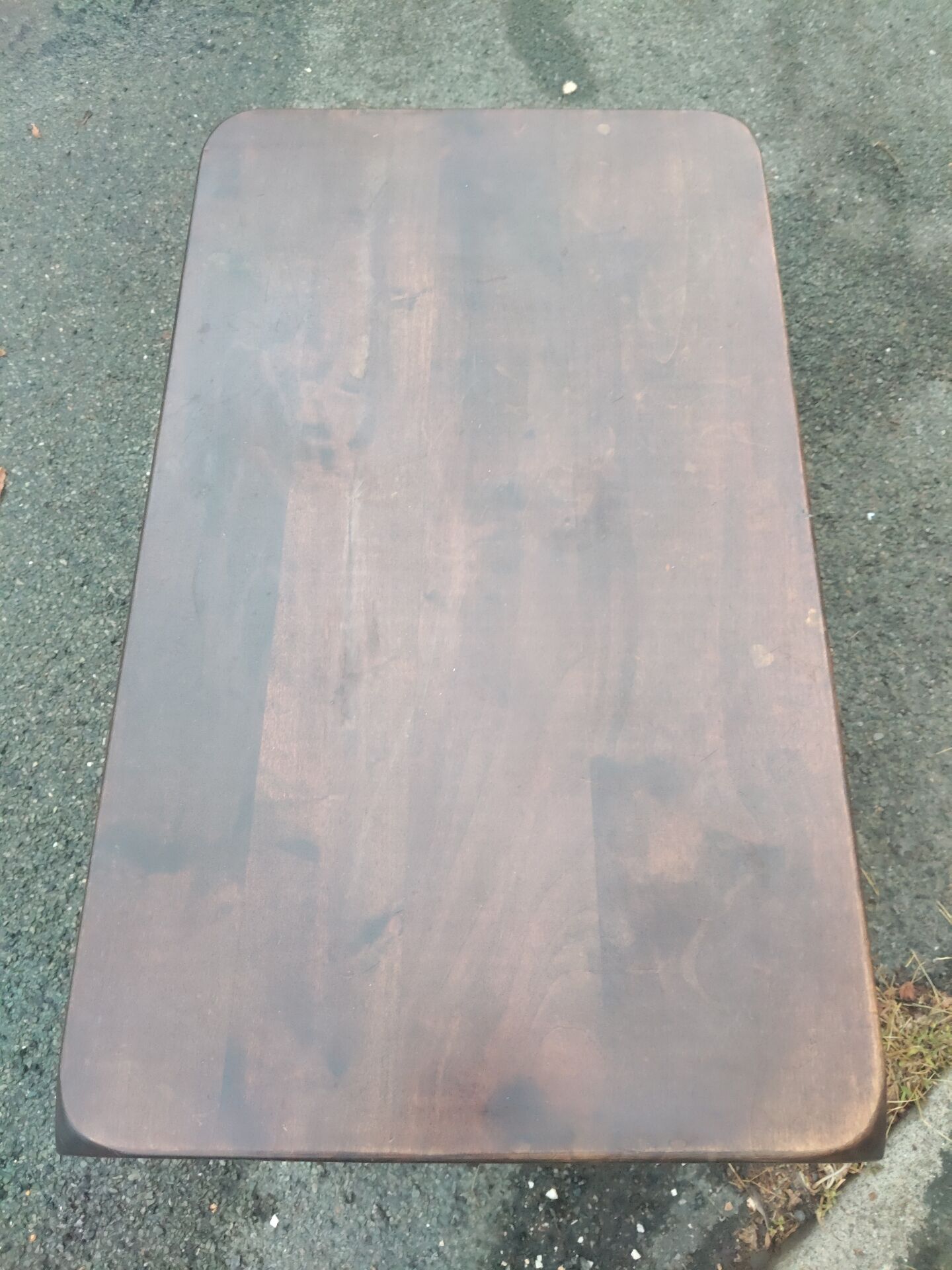 Antique solid wood side table with drawer