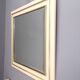 Postmodern pale pink formica and brass console with wall mirror, italy