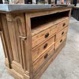 Solid oak bar counter