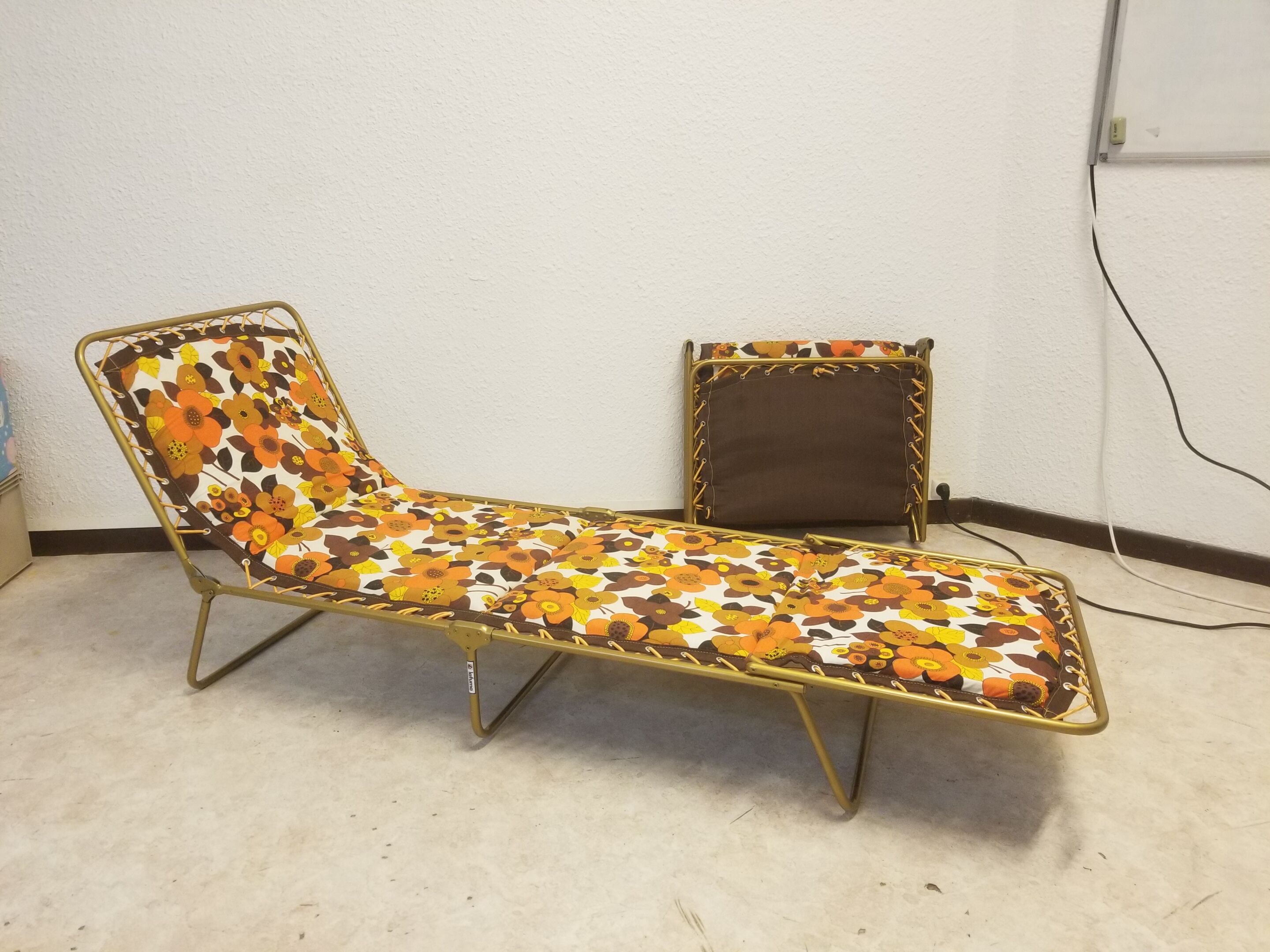 Pair of sun loungers Vintage Lafuma 1970 - NEW