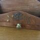 Mail holder / letter holder in vintage wood and brass