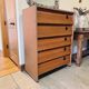 Vintage wooden shoe cabinet / drop-leaf cabinet