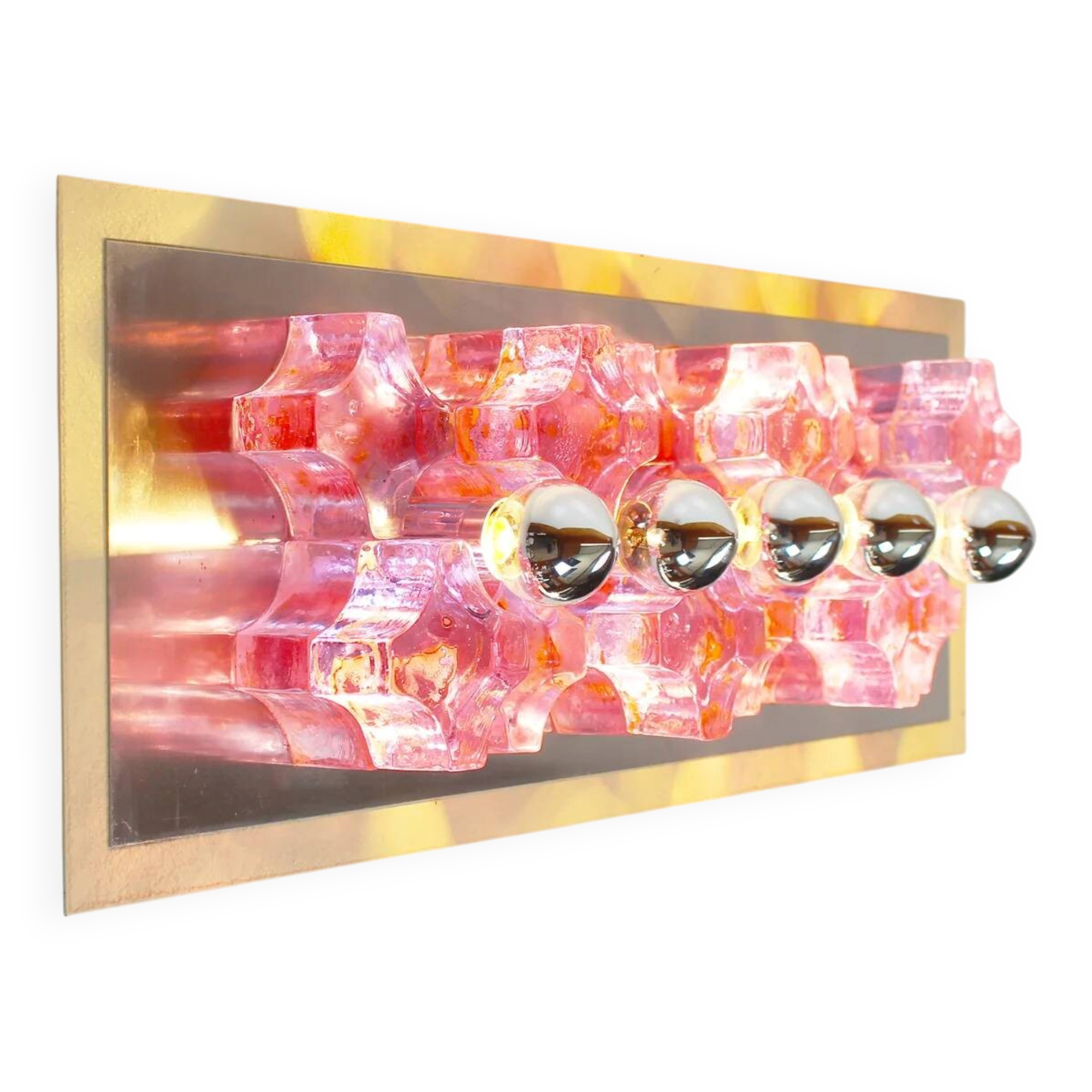 XXL 70s wall lamp by Albano Poli for Poliarte