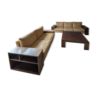 DUvivier leather canapés sold in sets or individually.