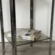 Antique vintage smoked glass side table / end table