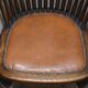 English captain's armchair Ralph Johnson in oak and leather.