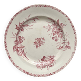 Round ironstone dish “Mûre” Badonviller