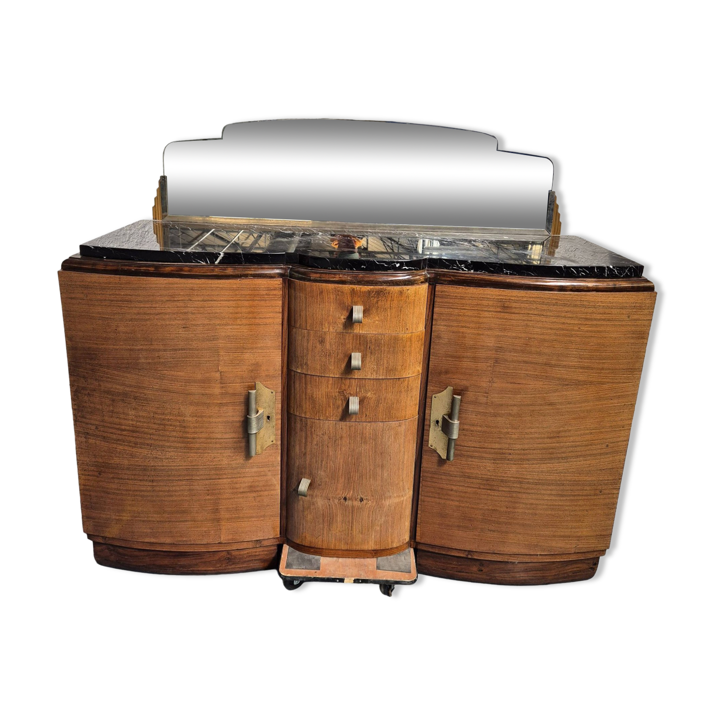 Marble top sideboard with mirror