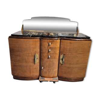 Marble top sideboard with mirror