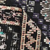 Blue & Black Handmade Wool Kilim Rug, 194x305Cm