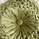 Coussin velours plissé rond vintage