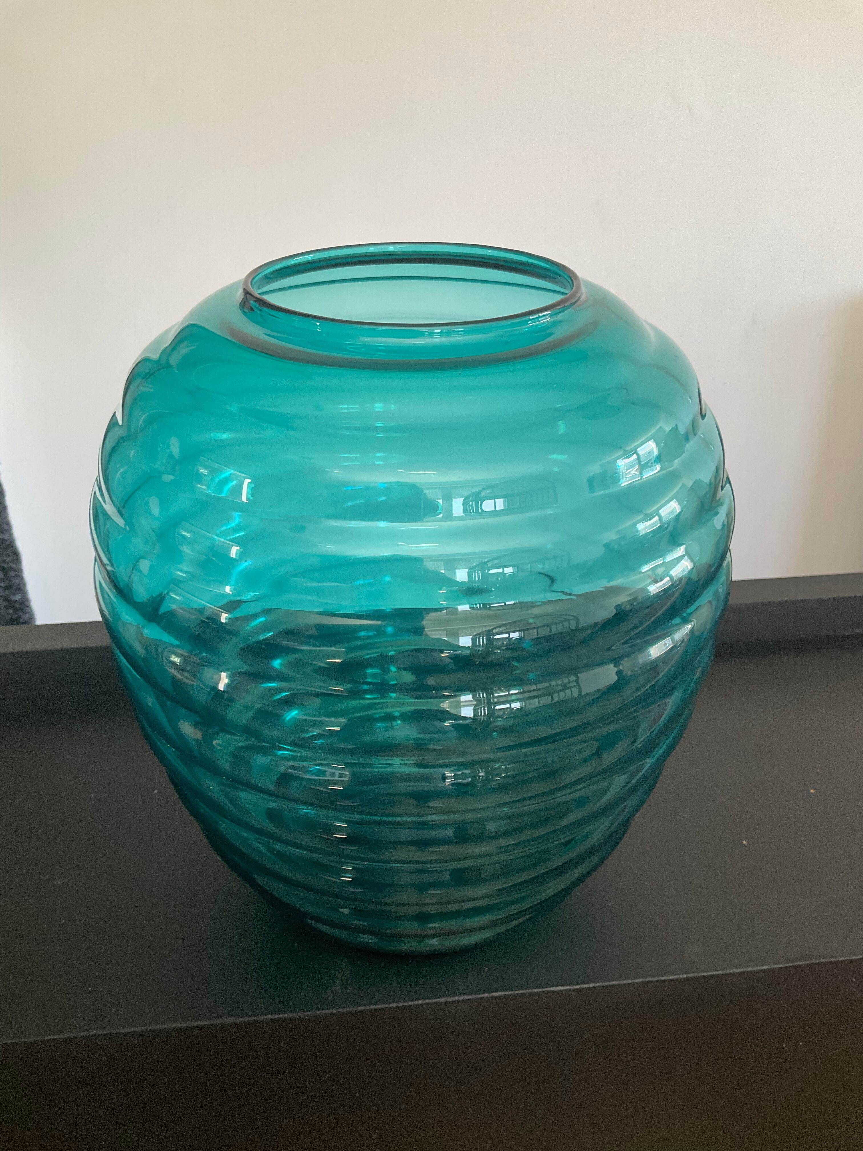 Vintage vase in glass paste