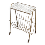 Vintage magazine rack side table 1950