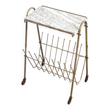 Vintage magazine rack side table 1950