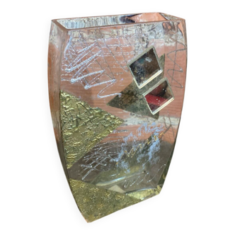 Ancient Vase DECORABILIA Abstract Glass Decor Italy Vintage #D694