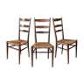 Series of 3 chairs style Gio Ponti