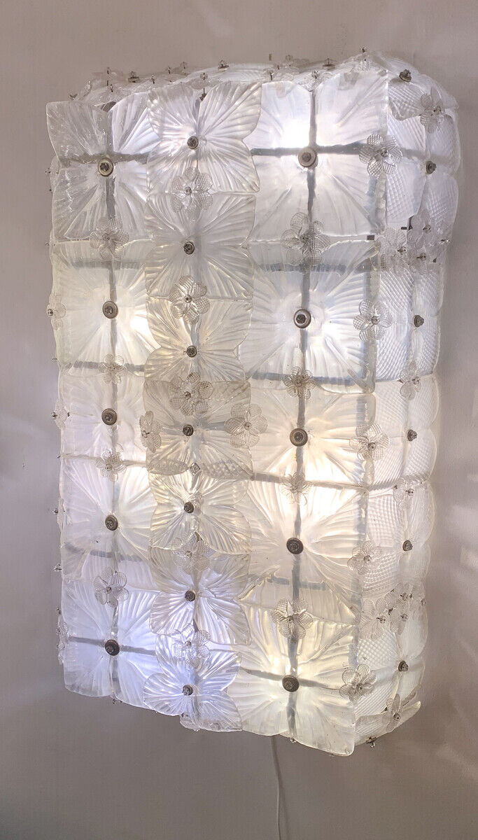 Mid-Century Modern Murano Glass Wall Lights, Italy, 1950s