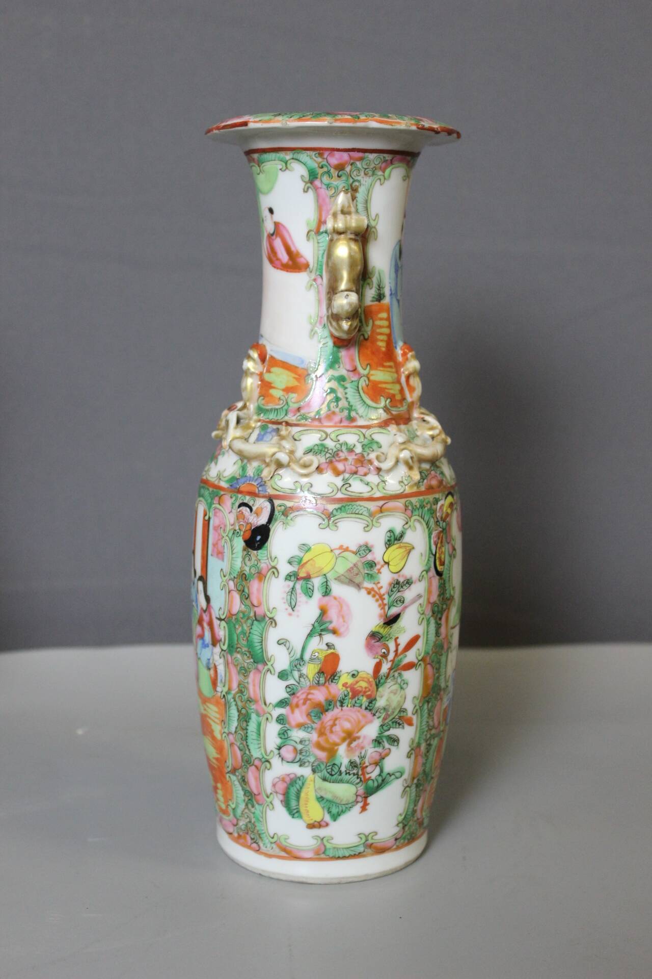 Pair of Canton Porcelain Vases, China circa 1900