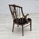 1960s, Danish high-backed armchair, reupholstered, furniture cowhide, oak.