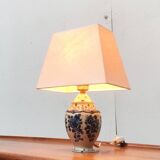 Vintage Dutch Delft blue table lamp by Zenith, Gouda