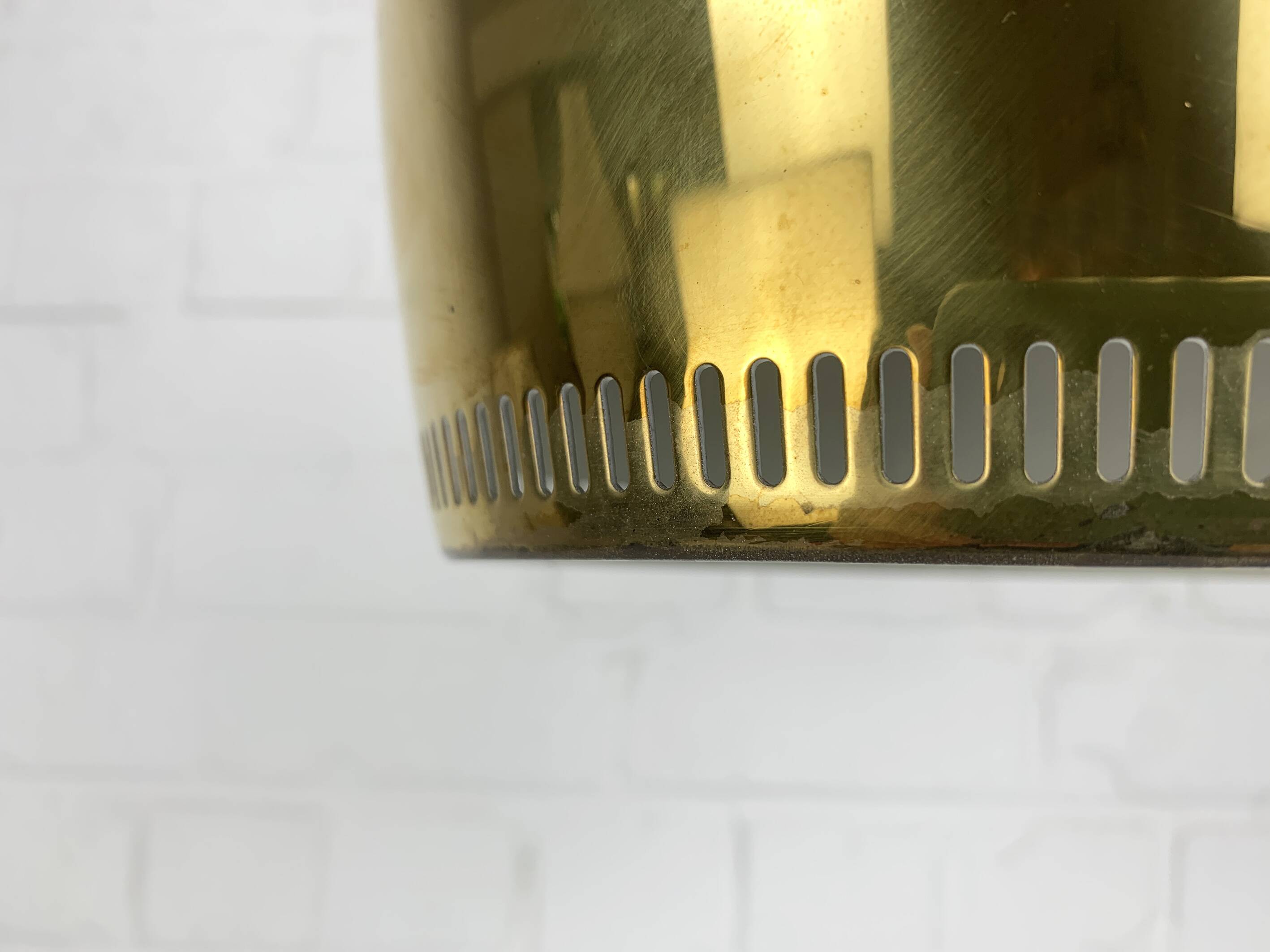 Golden Bell brass pendant light Alvar Aalto Louis Poulsen, Denmark 1950s