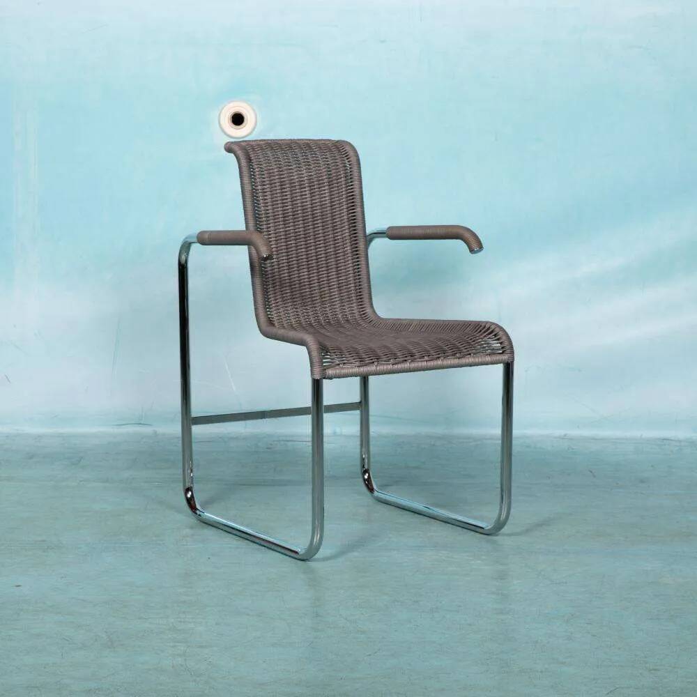 Vintage Tecta B20 armchair, minimalist tubular chair.