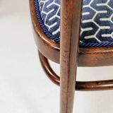Pair of restored Art Deco style Thonet armchairs in jacquard.